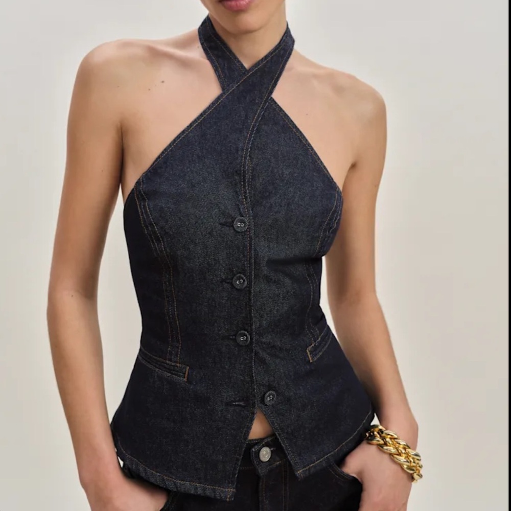 Reformation Tate Denim Top